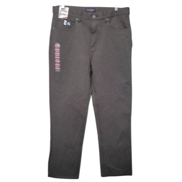 Roundtree & York Green Flat Front Classic Fit Pants Size 34x32 NEW NWT - Picture 1 of 5